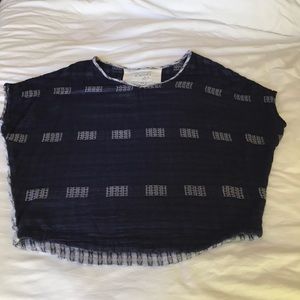 Two textile dolman boxy top